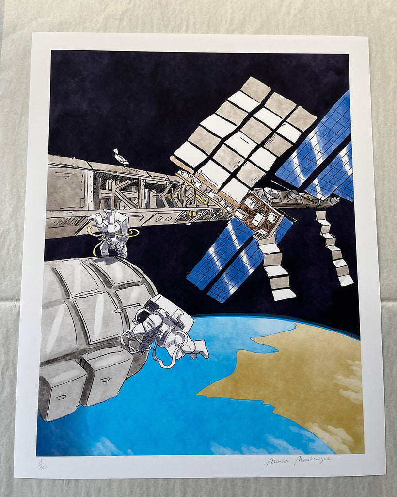 Dans la combi de Thomas Pesquet (EVA - extravehicular activity)