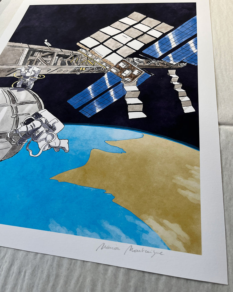 Dans la combi de Thomas Pesquet (EVA - extravehicular activity)