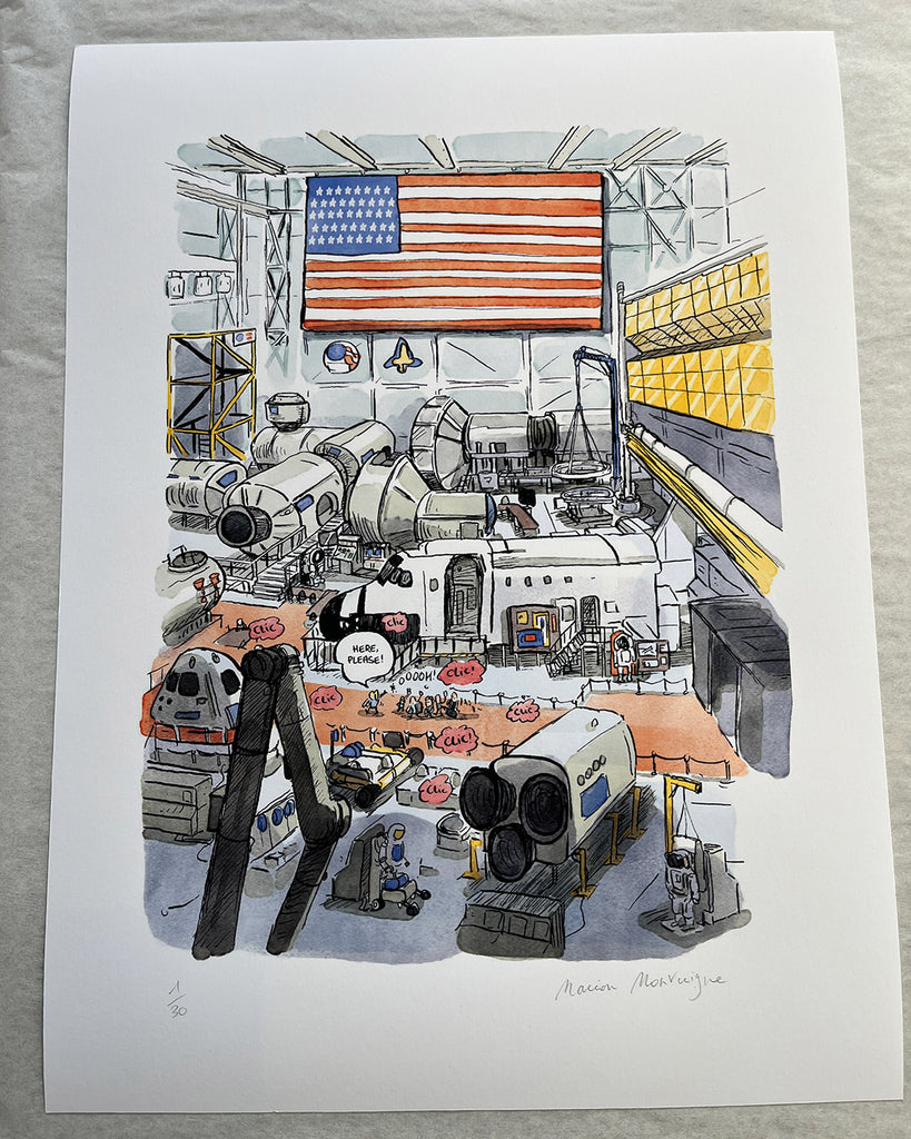 Dans la combi de Thomas Pesquet (Houston)