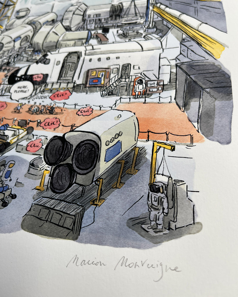 Dans la combi de Thomas Pesquet (Houston)