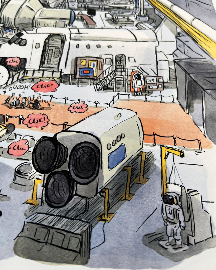 Dans la combi de Thomas Pesquet (Houston)
