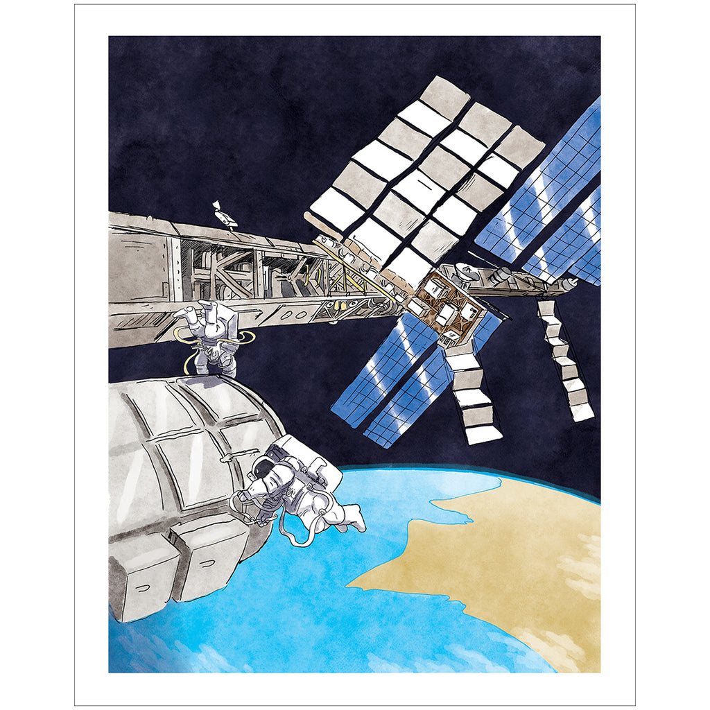 Dans la combi de Thomas Pesquet (EVA - extravehicular activity)