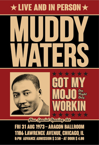 Muddy Waters (Chicago, 1973), Band Posters - French Paper Art Club
