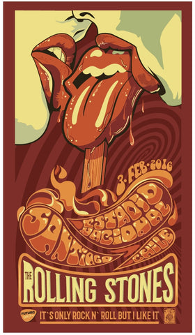 The Rolling Stones (Santiago, 2016), Band Posters - French Paper Art Club