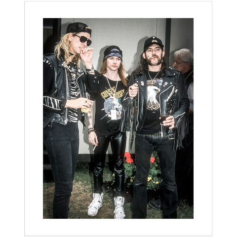 Lemmy (Motörhead), Duff McKagan & Axl Rose (Guns N' Roses), Donington 1988